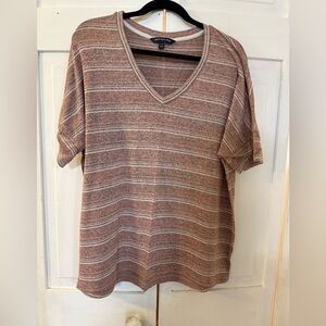 Striped V-Neck Women's Top